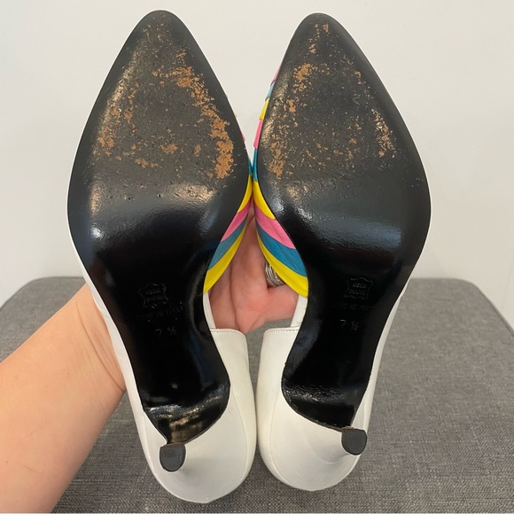 MARY POPPS Vintage 80s Retro Rainbow 3” Pumps - Size 7.5 - Picture 12 of 14